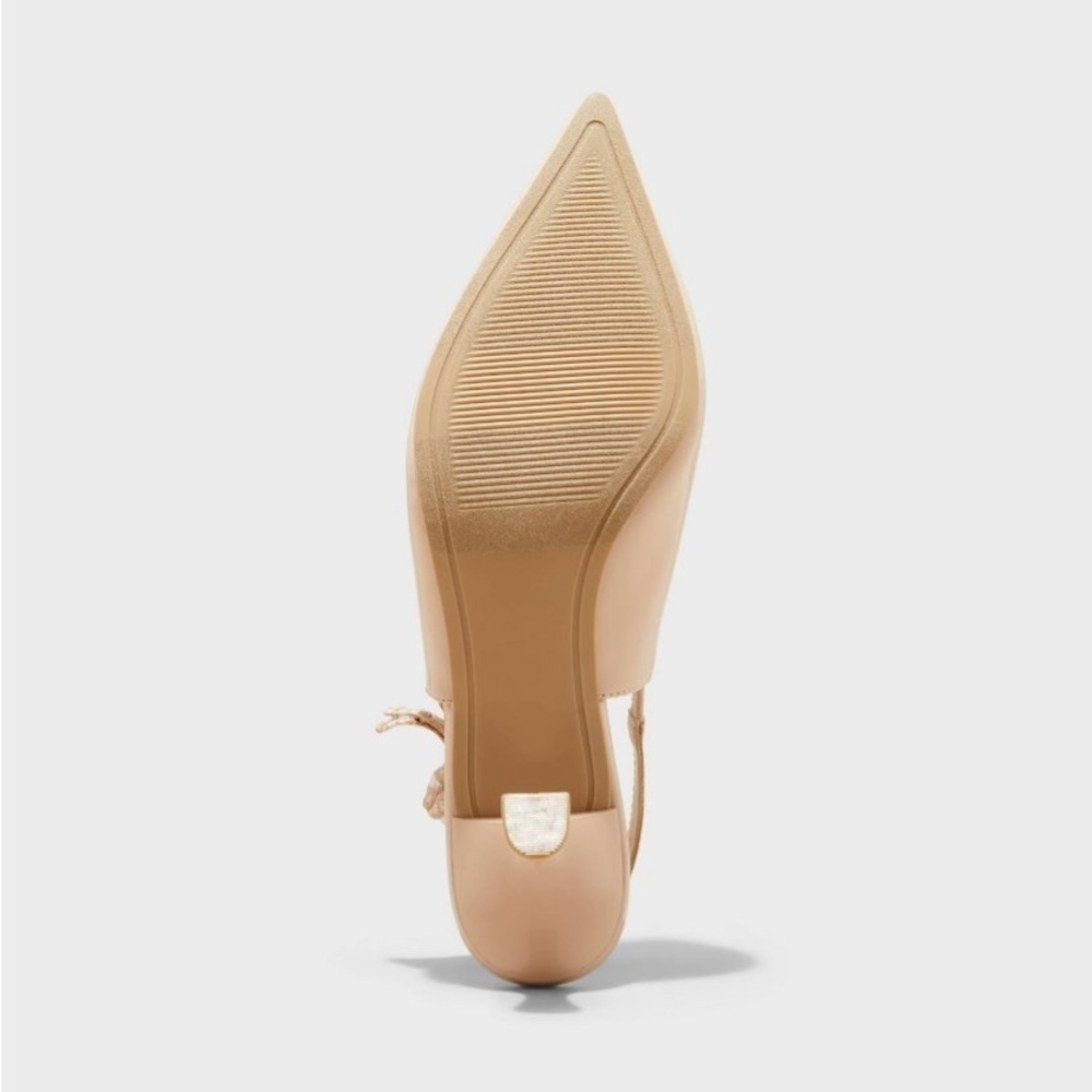 Women's Milan Slingback Kitten Heels - A New Day™ Tan new - Picture 4 of 6
